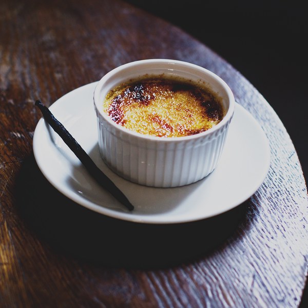 Crème brûlée aux poires