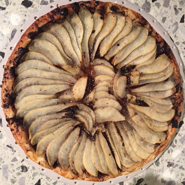 Tarte fine poire chocolat